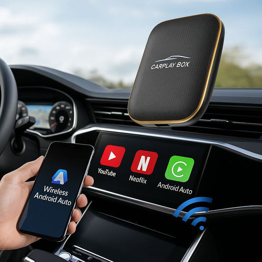 CarPlay Box الذكي 4×1 – استمتع بالترفيه والتحكم الكامل في عربيتك