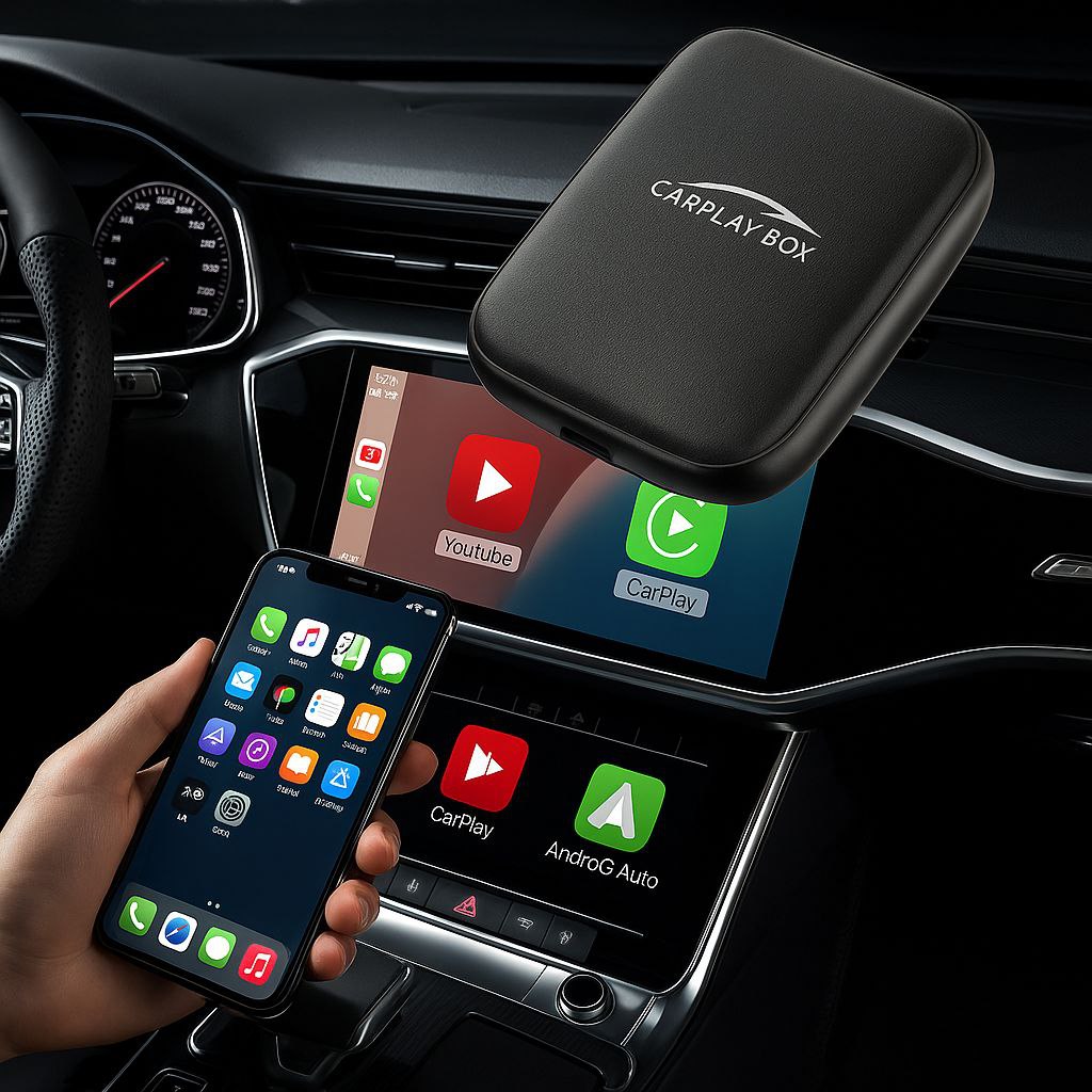 CarPlay Box الذكي 4×1 – استمتع بالترفيه والتحكم الكامل في عربيتك