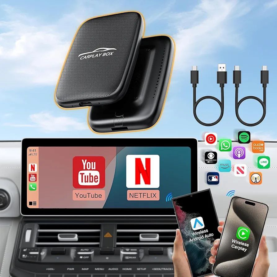CarPlay Box الذكي 4×1 – استمتع بالترفيه والتحكم الكامل في عربيتك