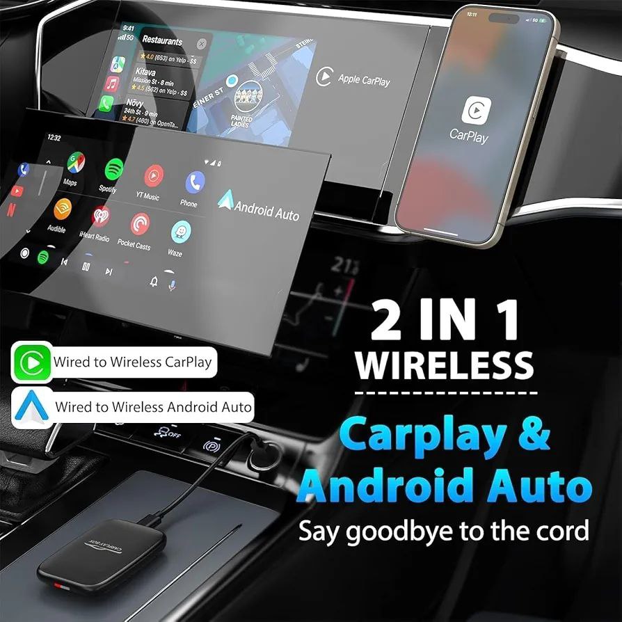 CarPlay Box الذكي 4×1 – استمتع بالترفيه والتحكم الكامل في عربيتك