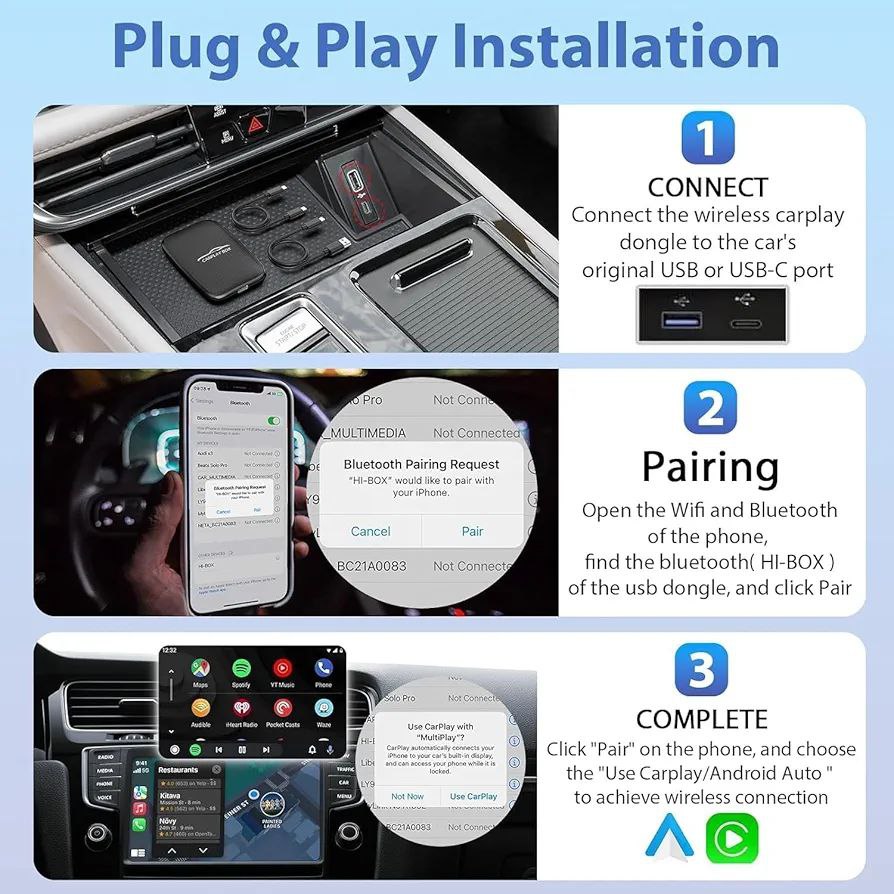 CarPlay Box الذكي 4×1 – استمتع بالترفيه والتحكم الكامل في عربيتك