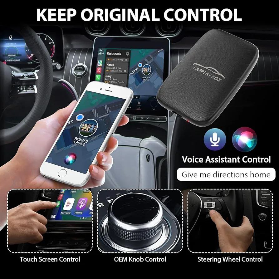 CarPlay Box الذكي 4×1 – استمتع بالترفيه والتحكم الكامل في عربيتك