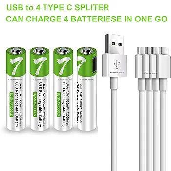 بطاريات USB-C قابلة لإعادة الشحن