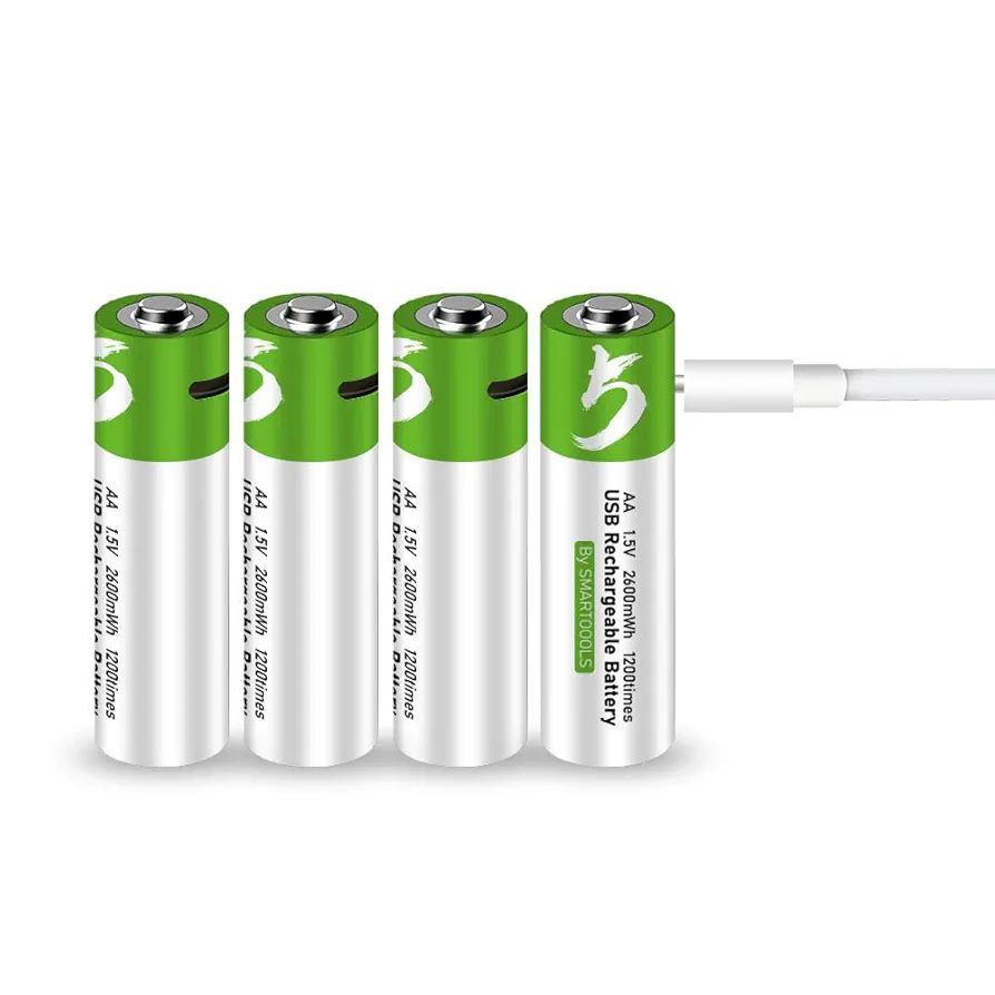 بطاريات USB-C قابلة لإعادة الشحن